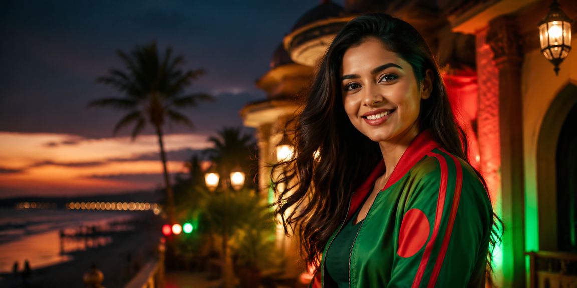 কক্সবাজারে ক্রিকেট বেটিং উপভোগের দৃশ্য লাল সবুজ থিমে
