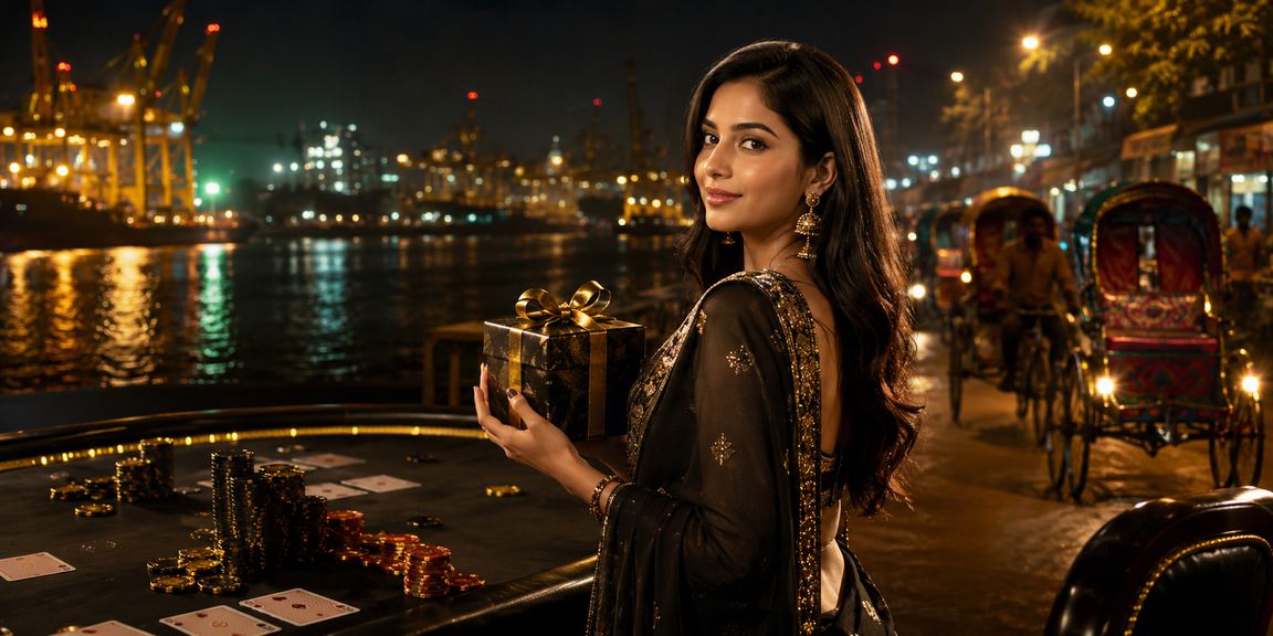 ঢাকায় রিকশার পাশে পোকার গেম খেলছেন একজন বাংলাদেশি